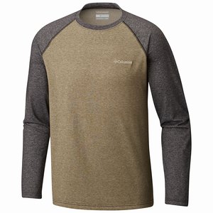 Columbia Thistletown Park™ Raglan Skjorta Herr Olivgröna/Svarta (URQGM9384)